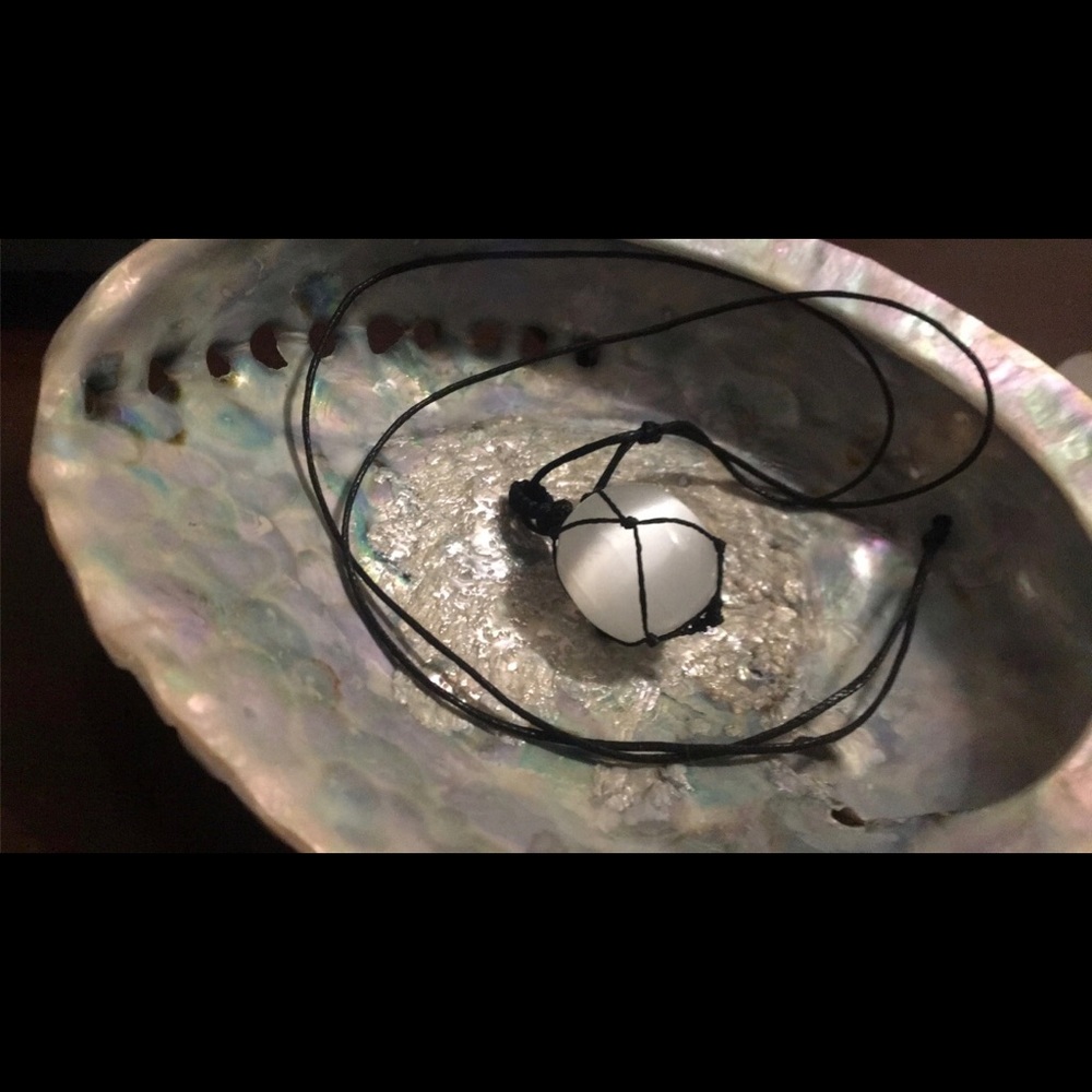 Selenite Sphere necklace